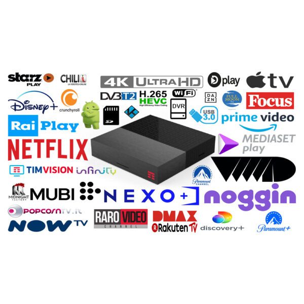 TIM Box Decoder Digitale Terrestre 4K Android TV 32GB Apps