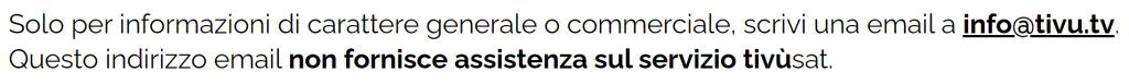 Assistenza Tivusat info commerciali