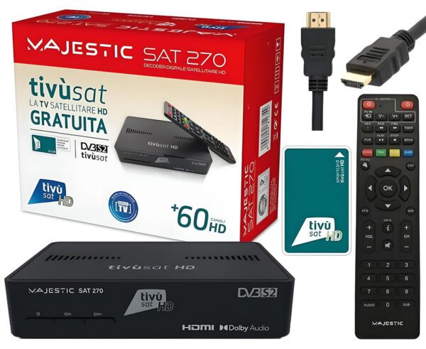 Contenuto confezione Decoder Tivusat