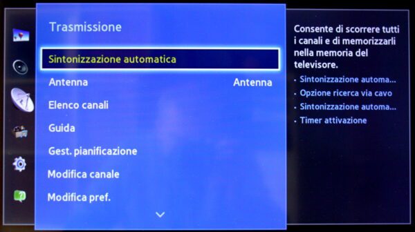 Sintonizzazione automatica canali decoder